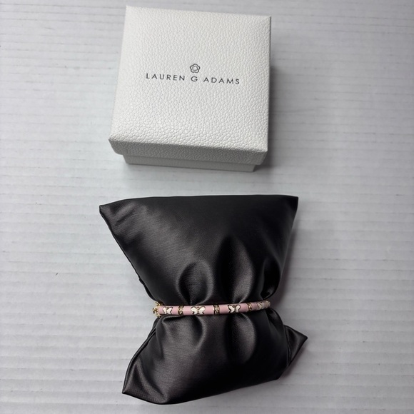 LAUREN G. ADAMS Pink Daisy Love Stackable Bangle - Picture 3 of 5